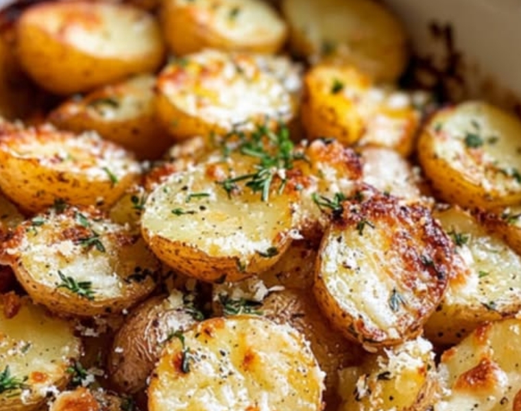 Batatas assadas com Manteiga de Alho e Parmesão