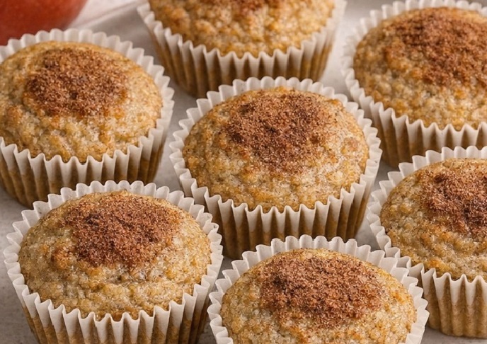Bolinhos de Maçã com coco e canela sem açúcar