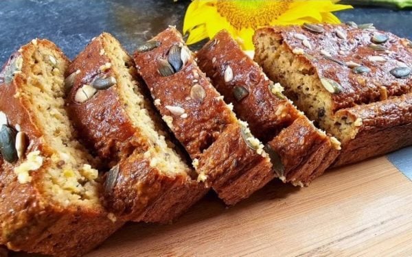 Bolo de Aveia e Maçã sem açúcar