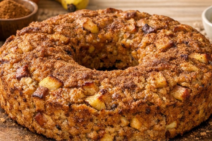 Bolo de Maçã, Aveia e Canela da Vovó Ana