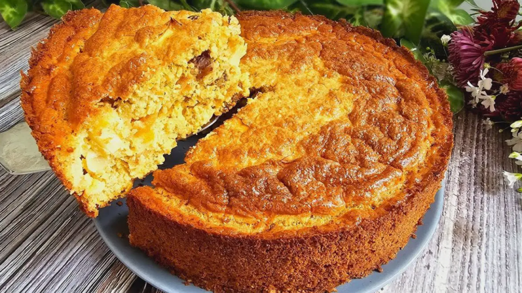 Bolo de aveia, maçã e cenoura