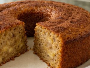 Bolo de banana com canela simples