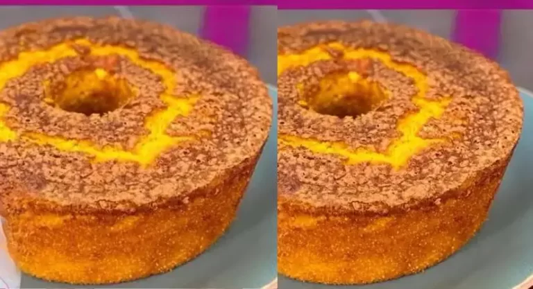 Bolo de cenoura com flocão