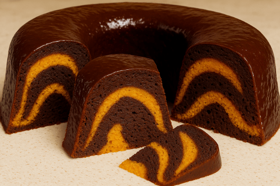 Bolo de Cenoura Mesclado