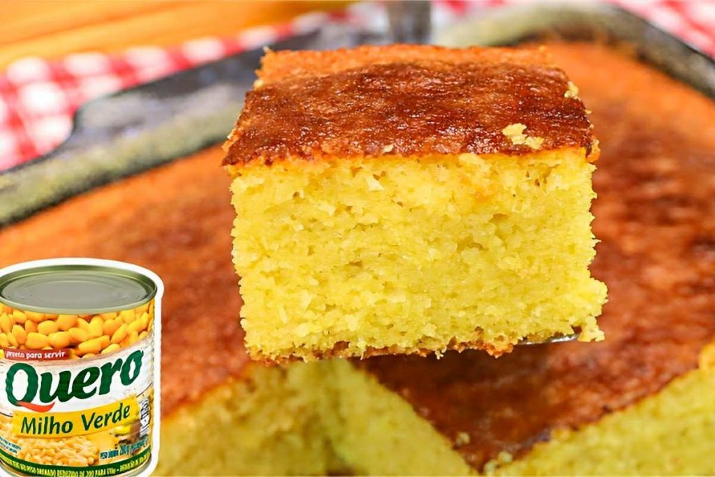 Bolo de Milho de latinha de liquidificador