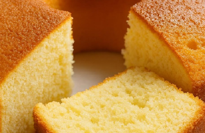 Bolo simples fofinho de liquidificador da Vovó