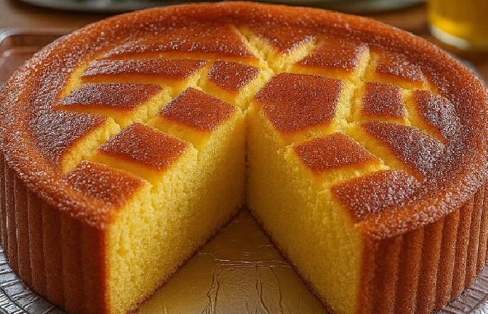 Bolo de Fubá Brilhoso da Vovó