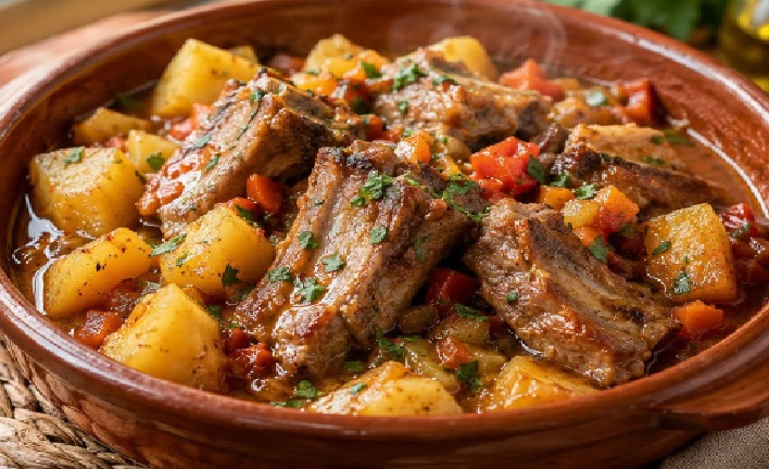 Caldo de Costela suína com Batatas