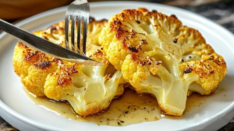 Couve-flor assada com queijo