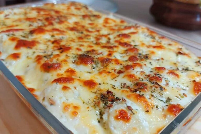 Couve-flor gratinada com molho branco