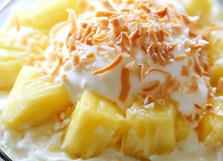 Creme de Coco com abacaxi