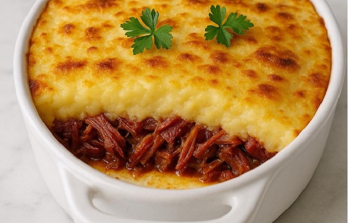 Escondidinho de Carne seca cremoso