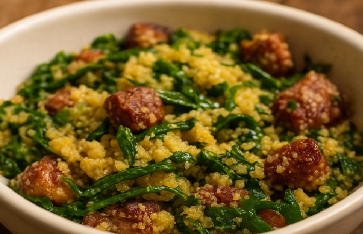 Farofa de Couve simples e rápida