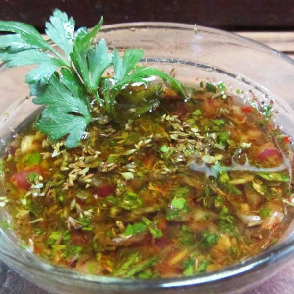 Molho chimichurri argentino