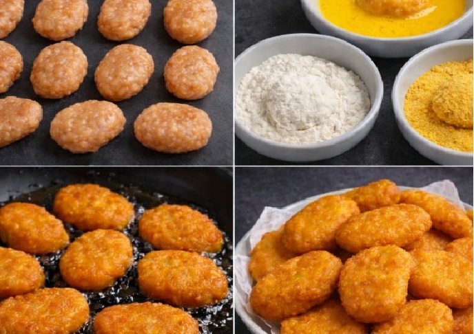 Nuggets caseiros Crocantes