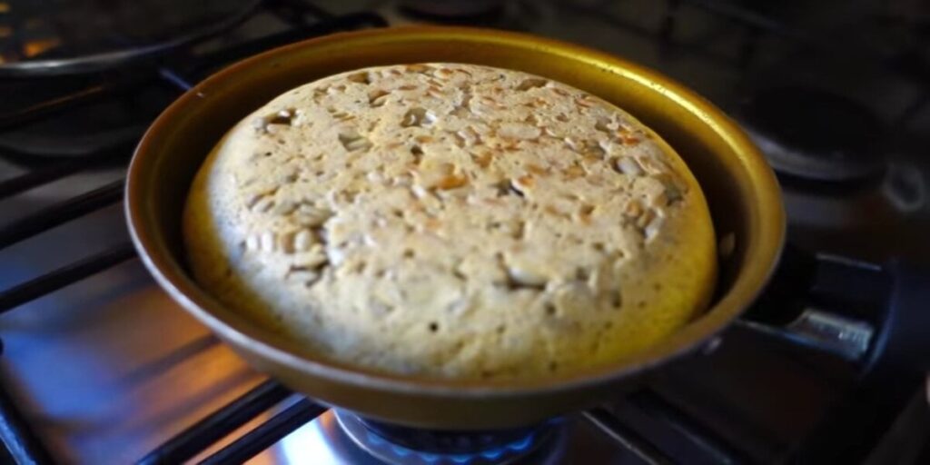 Pão de aveia na frigideira