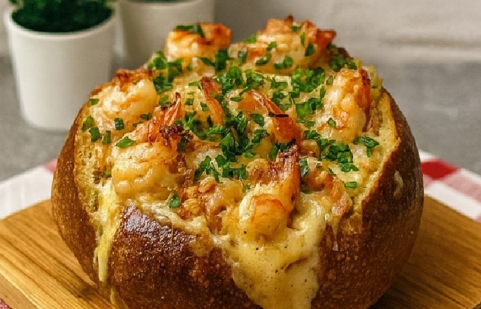 Pão Recheado com Camarão