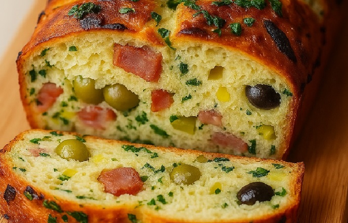 Pão Salgado de Azeitonas e Calabresa