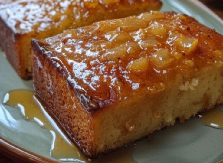 Pudim de Pão com Calda de Abacaxi