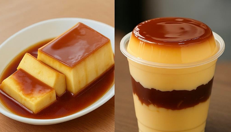 Pudim Tradicional com Calda de Caramelo