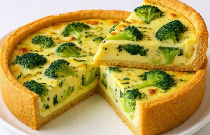 Quiche de Brócolis e Queijo