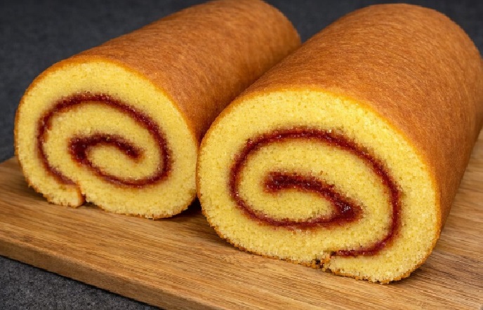 Rocambole Caseiro de Massa fofa com Goiabada