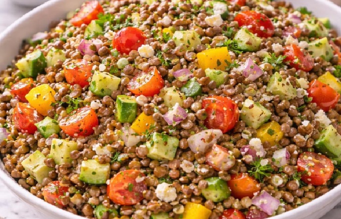 Salada de Lentilha Colorida da Vovó Ana