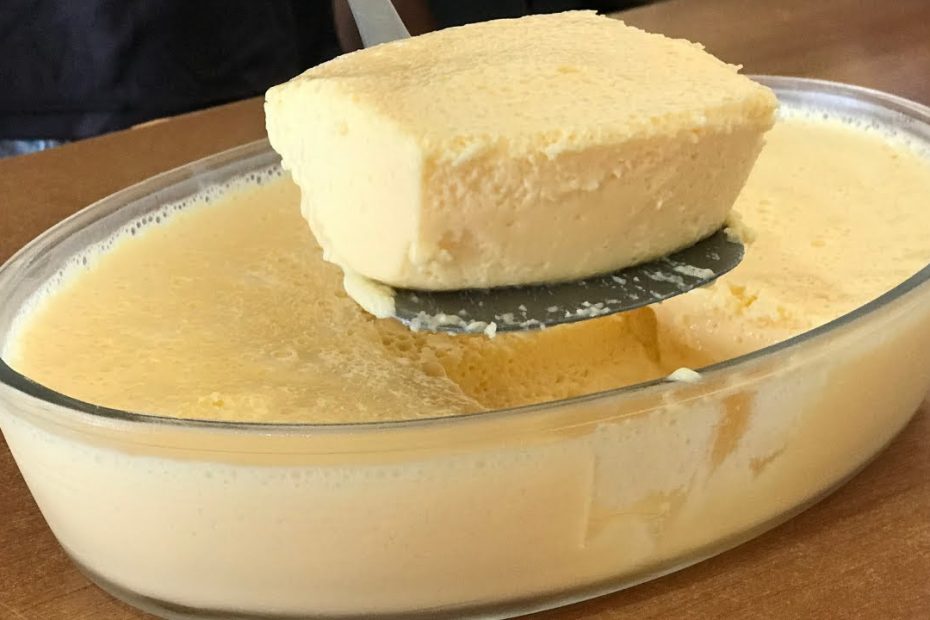 Sobremesa com Gelatina de Maracujá e leite condensado