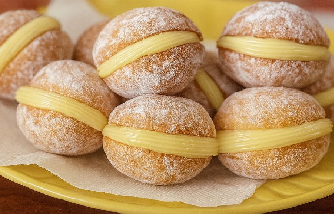 Sonho Recheado com Creme de Confeiteiro