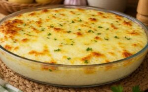Suflê de Batatas com Queijo cremoso