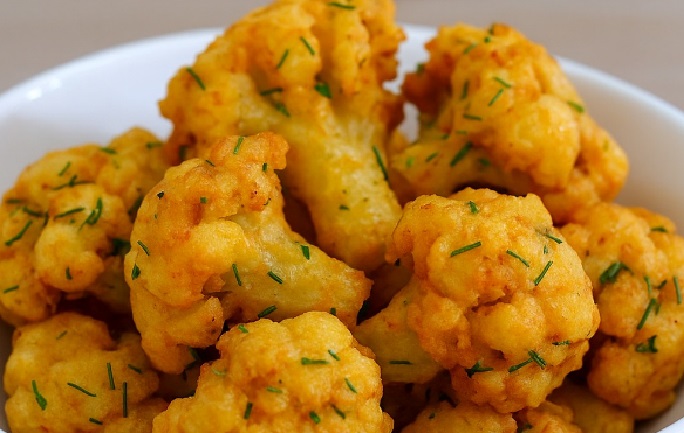 Tempurá de couve-flor