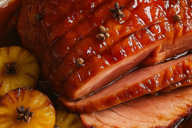 Tender Caramelizado com Abacaxi e Cravos