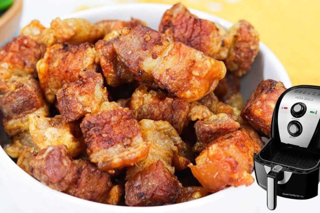 Torresmo crocante feito na Air Fryer