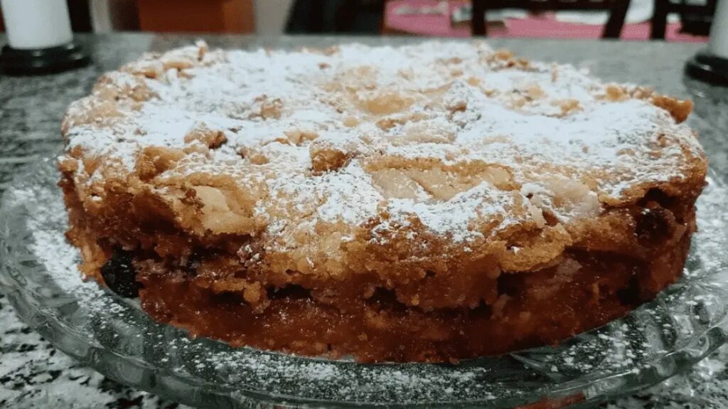 Torta alemã de maçã sem necessidade de bater