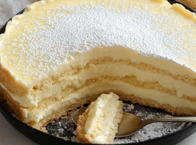 Torta de Bolacha com Creme de Ninho